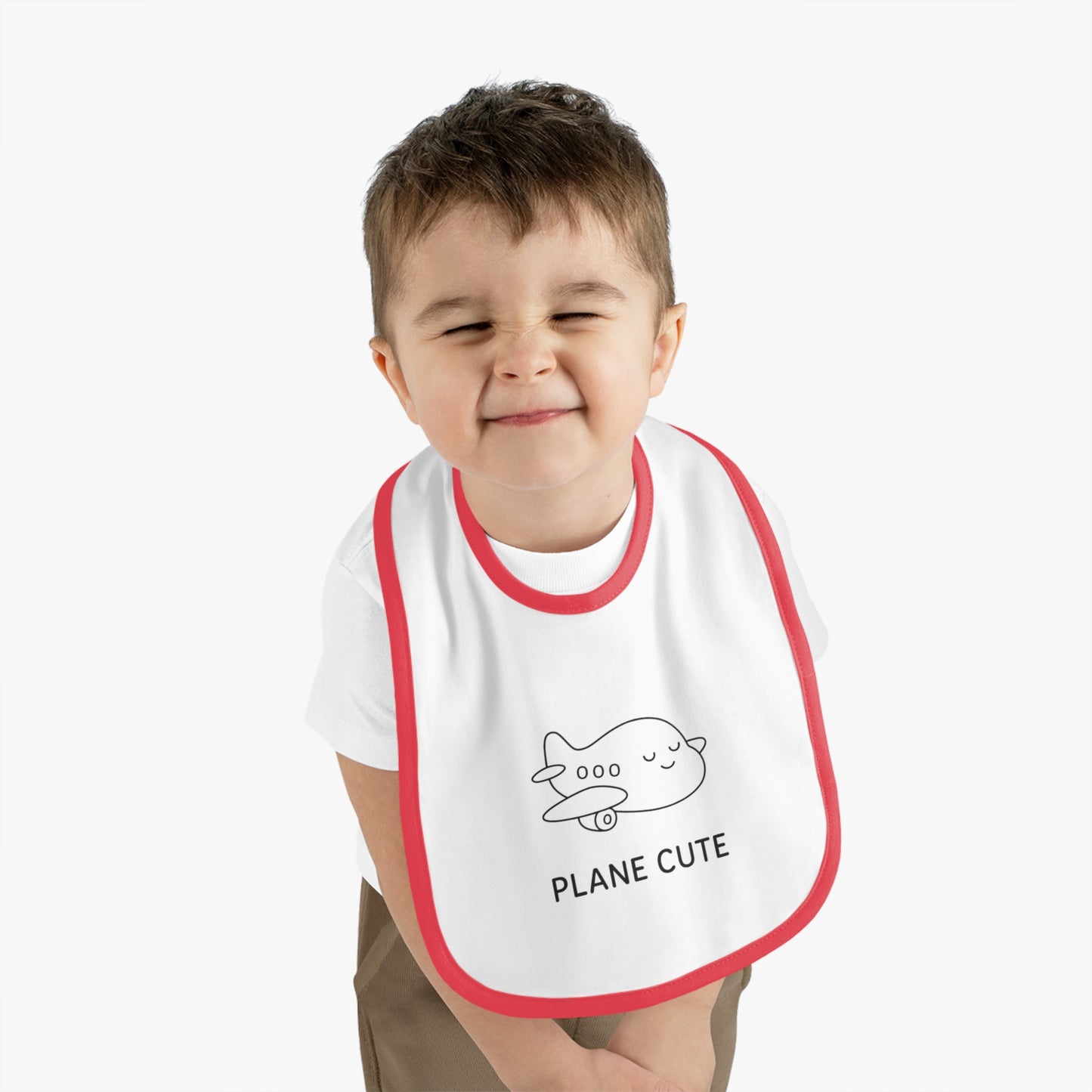 Baby Bib with Airplane Design