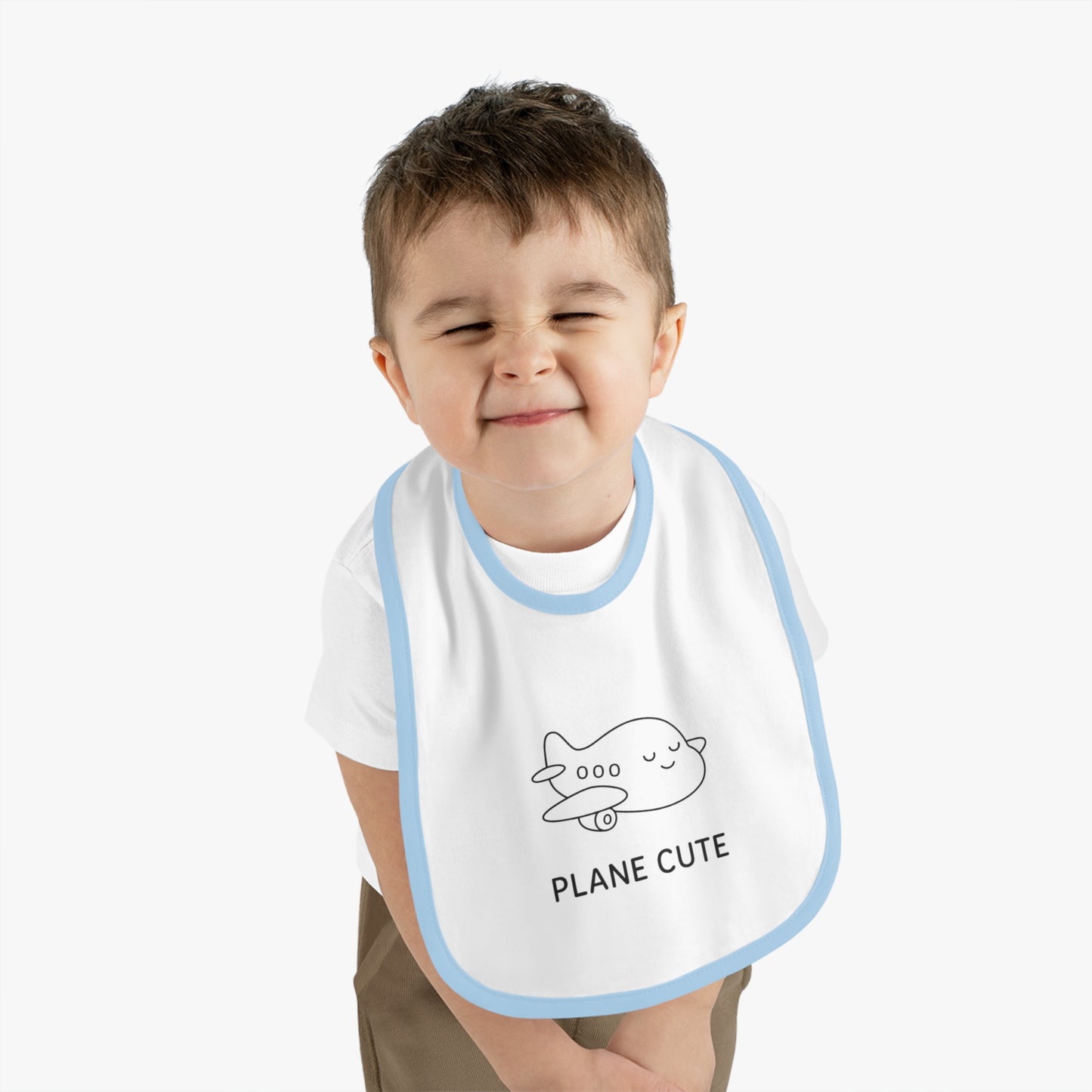 Baby Bib with Airplane Design
